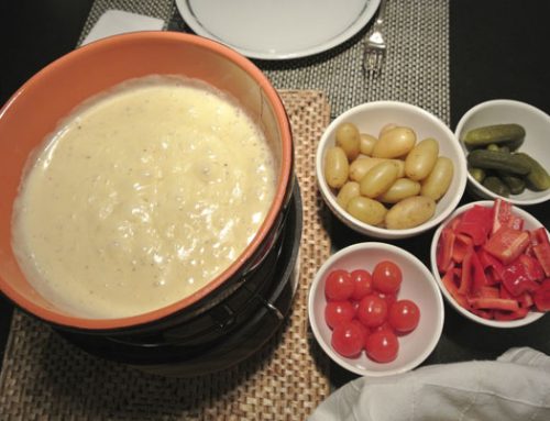 Swiss cheese fondue with truffle