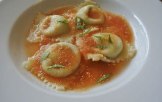 Ravioli filled with ricotta and spinach