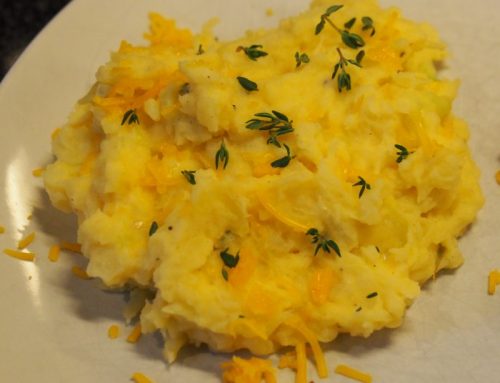 Mash with cabbage and cheddar cheese